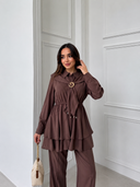 Espresso Elegance - Modest Two-Piece Set