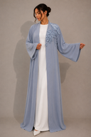 The Azure Bloom - Open Abaya