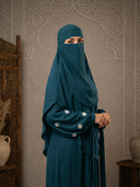 Premium 3-Piece Jilbab Set | Petrol Blue
