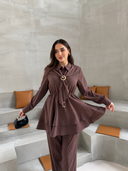 Espresso Elegance - Modest Two-Piece Set