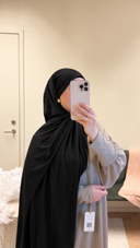 Premium Jersey Hijab - Black