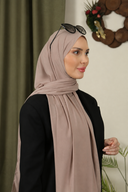 Crepe Hijab – Dusty Rose Taupe | Matching Cotton Undercap Included