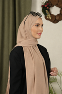 Crepe Hijab – Peachy Nude | Matching Cotton Undercap Included