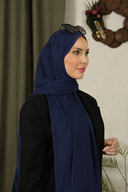 Essential Crepe Hijab – Navy | Matching Cotton Undercap Included