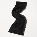 Floral Lace Lycra Hijab | Black