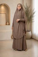 2-Piece Jilbab | Brown