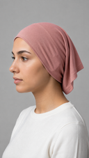 Cotton Open-Back Undercap | Peach Blush