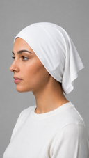 Cotton Open-Back Undercap | White