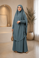 2-Piece Jilbab | Blue Sage