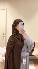 Premium Jersey Hijab - Chocolate Brown