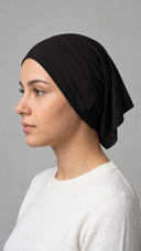Cotton Open-Back Undercap | Black