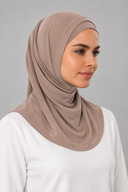 Amira Two-Piece Hijab | Mocha Taupe