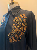 Embroidered Denim - Modest Long Shirt