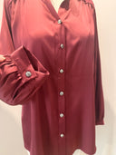 Burgundy Grace - Modest Blouse