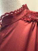 Burgundy Grace - Modest Blouse