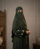 Premium 3-Piece Jilbab Set | Dark Olive