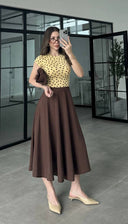 Brown Modal Skirt